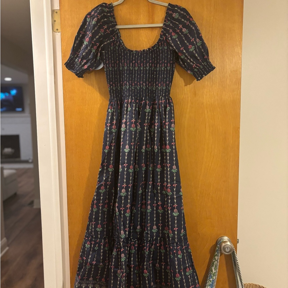 Hill House Navy Louisa Trailing Fern Dress